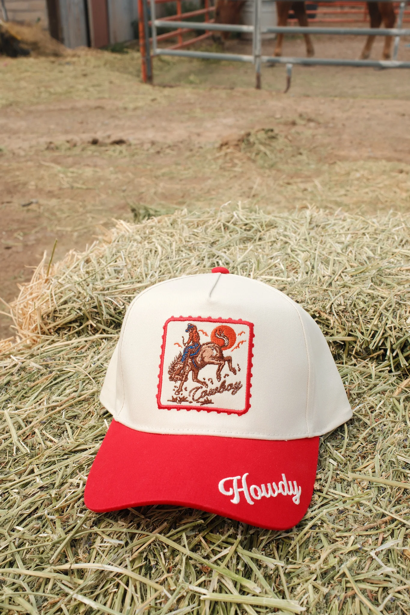 Bucking Horse Hat - Red - Image 3