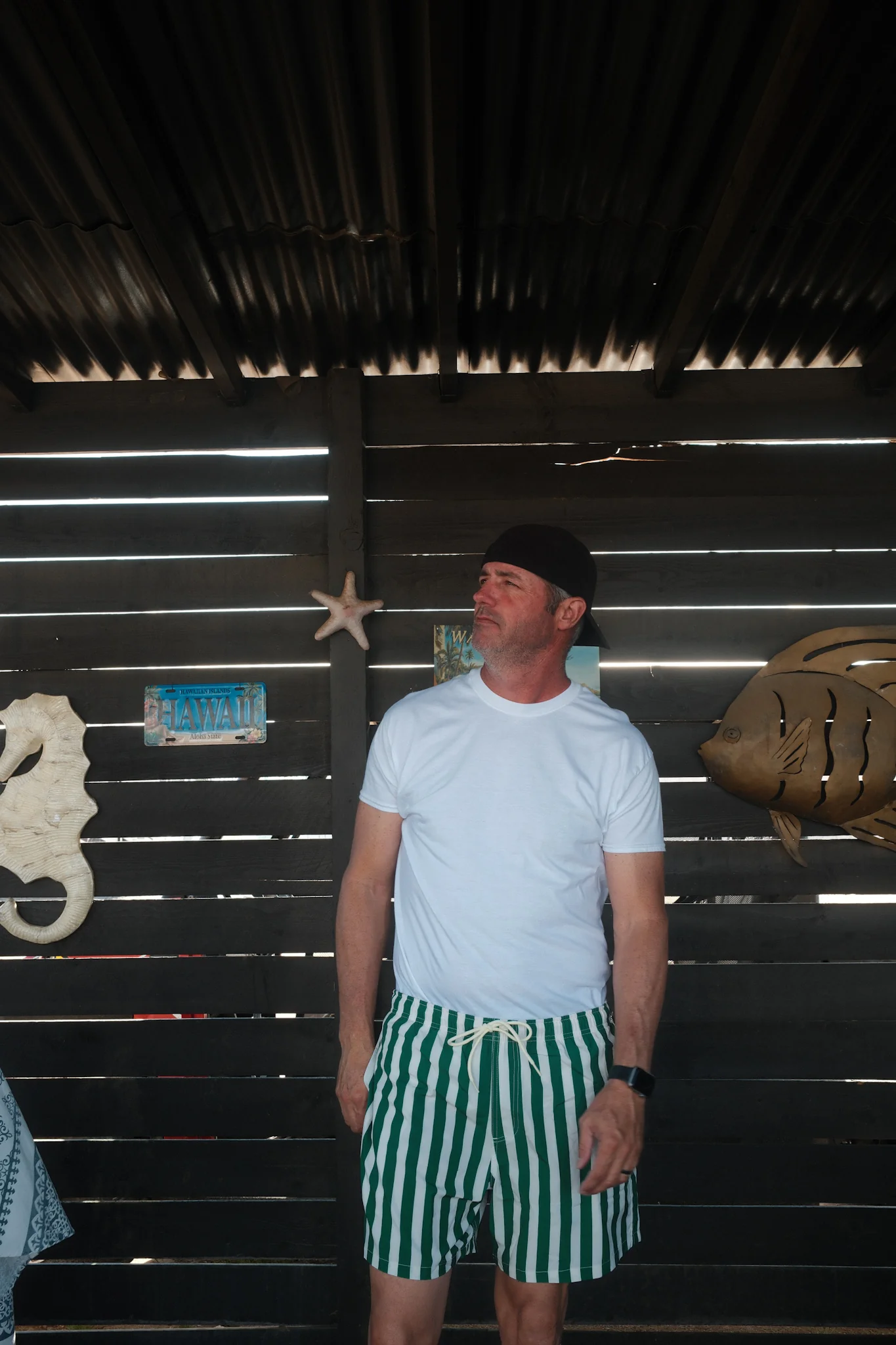 Green Stripe Board Shorts - Image 4