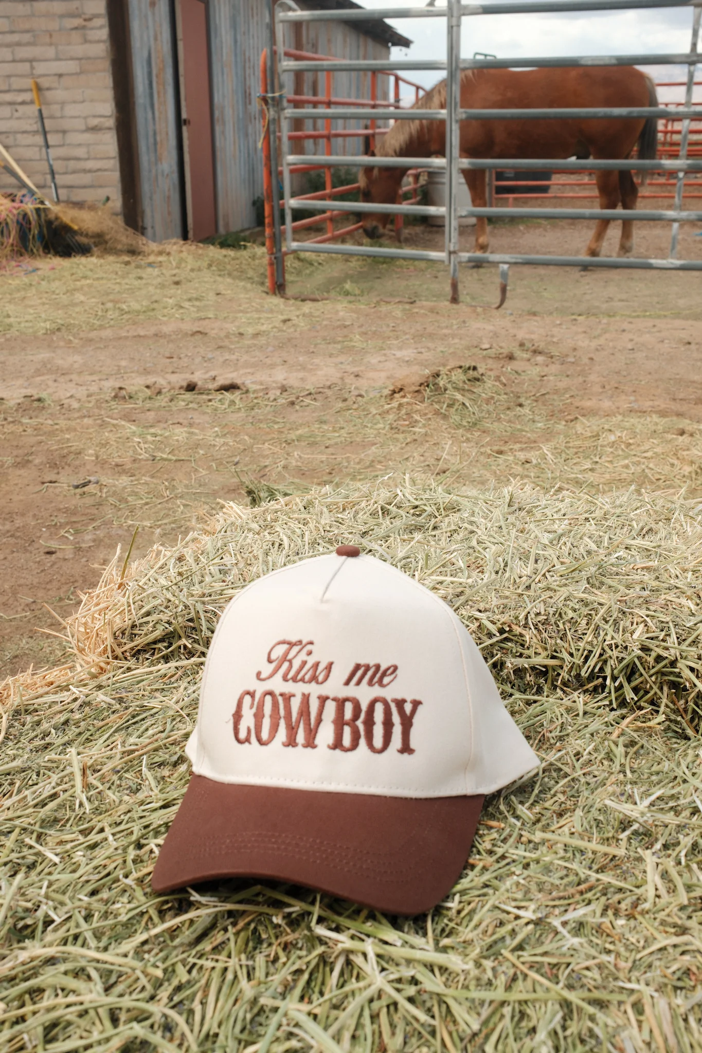 Kiss Me Cowboy Hat - Brown - Image 4